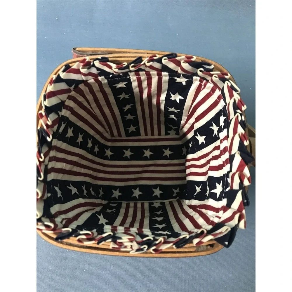 1995 Longaberger USA Flag Basket Heart Ornament Independence Patriotic